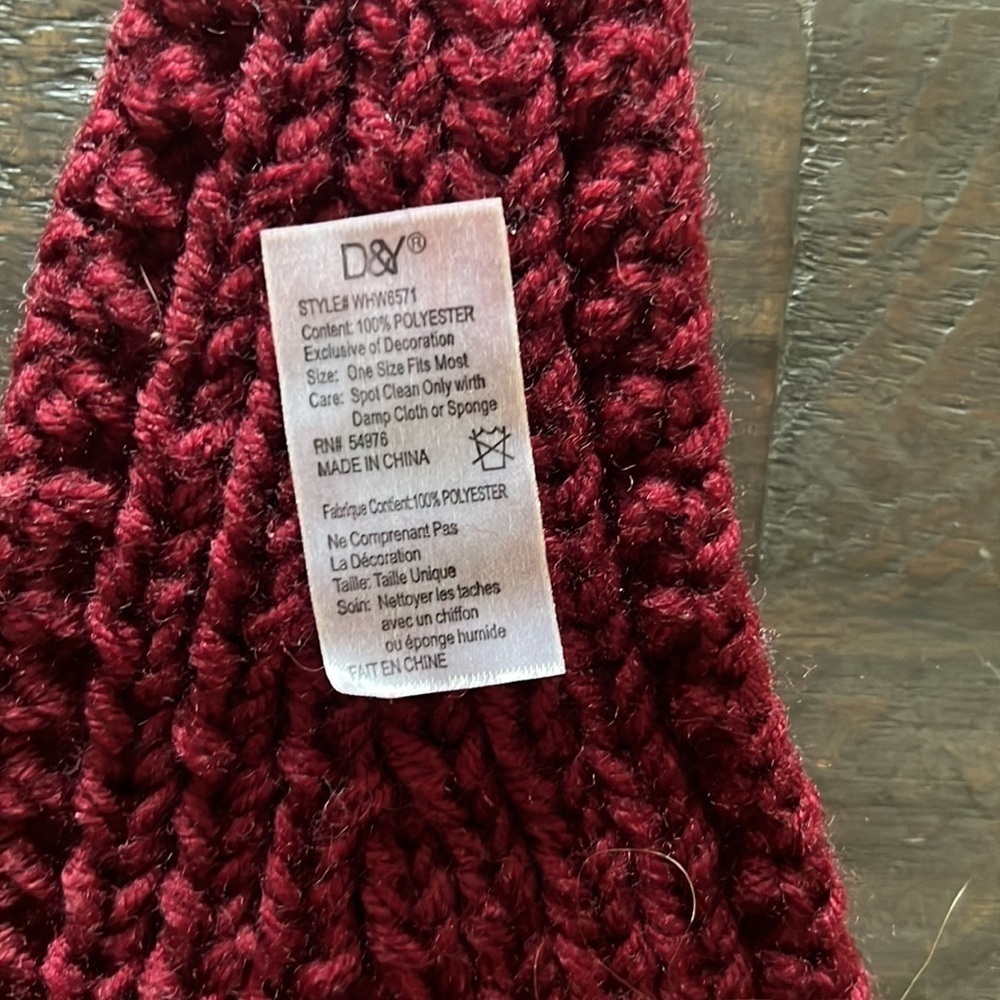 Burgundy Embellished Headband - Picture 4 of 5
